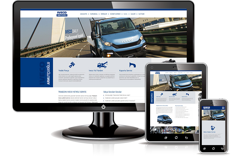 Armutçuoğlu Iveco web tasarımı