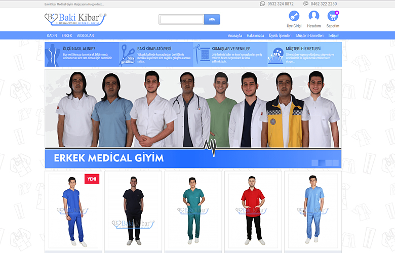 Baki Kibar Medikal Giyim web tasarımı
