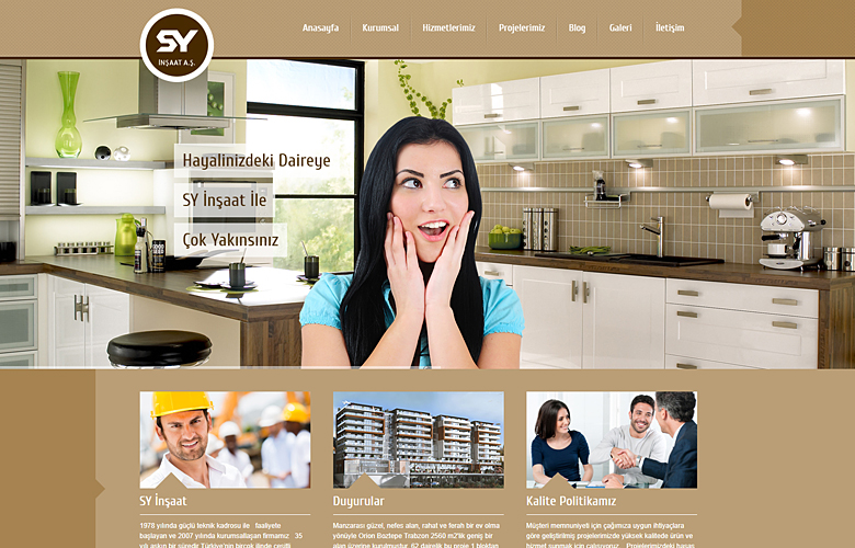 SY İnşaat web tasarımı