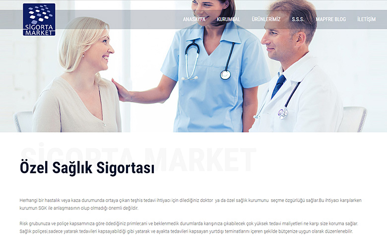 Sigorta Market web tasarımı