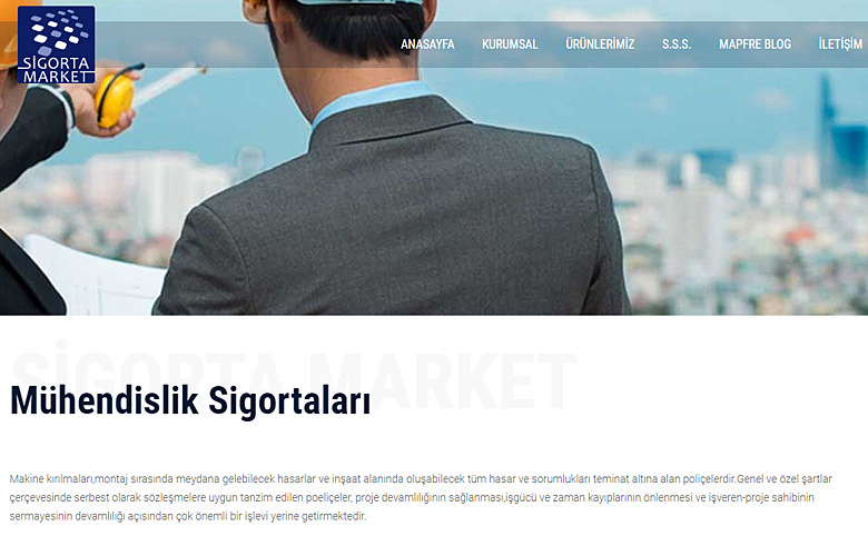 Sigorta Market web tasarımı