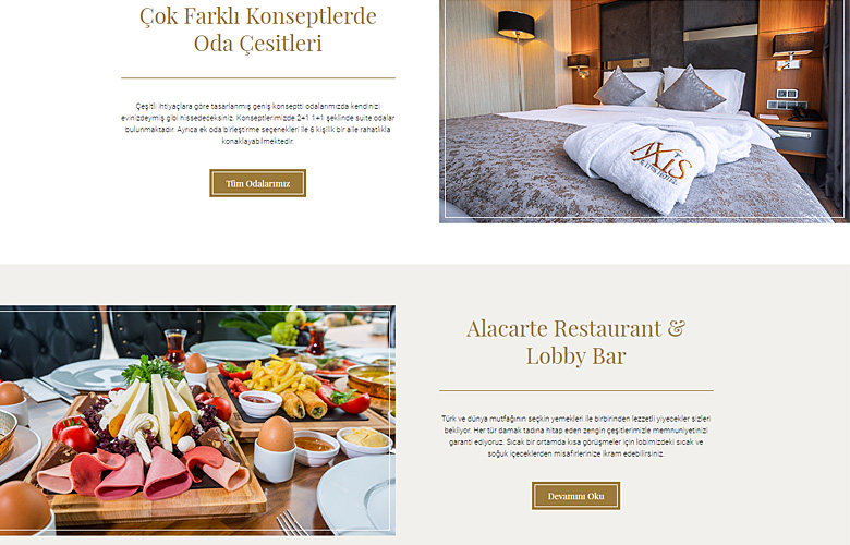 Axis Hotel web tasarımı