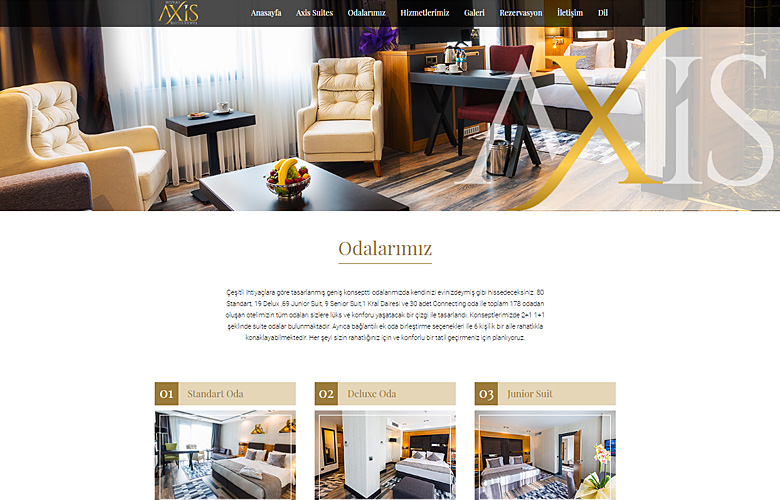 Axis Hotel web tasarımı
